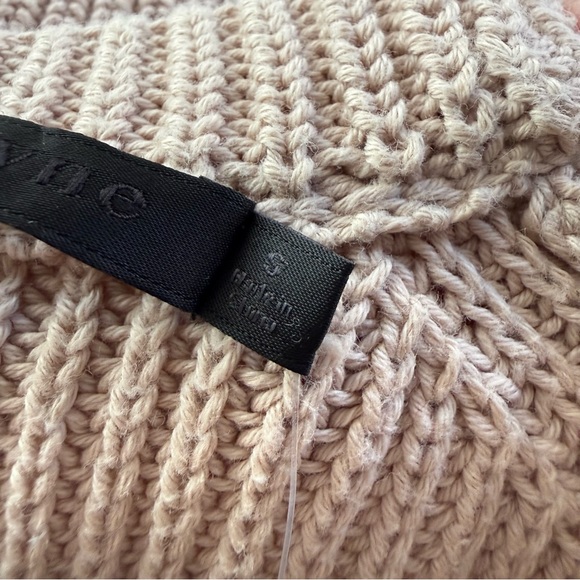 JENNI KAYNE Tan Cotton Fisherman Crewneck Sweater S - Picture 5 of 5